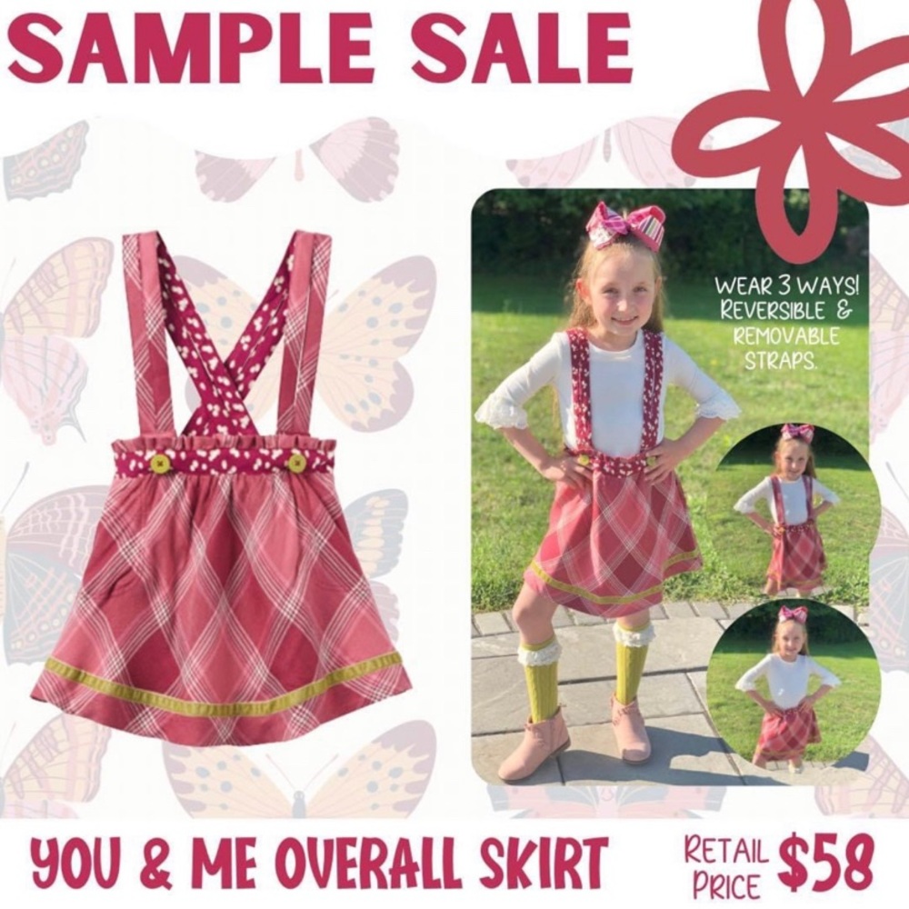 NWT! Matilda Jane You & Me Overall Skirt 12